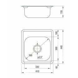 Zlewozmywak Mercato 1-komorowy - Stylowy design i praktyczność w Twojej kuchni!