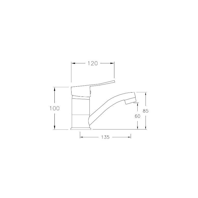 Kuchinox Madera bateria umywalkowa stojąca chrom