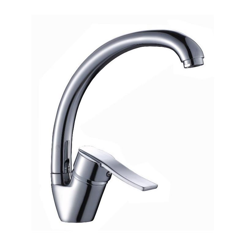 Bateria Zlewozmywakowa Madera 067D Chrom Jednouchwytowa z Ruchomą Wylewką