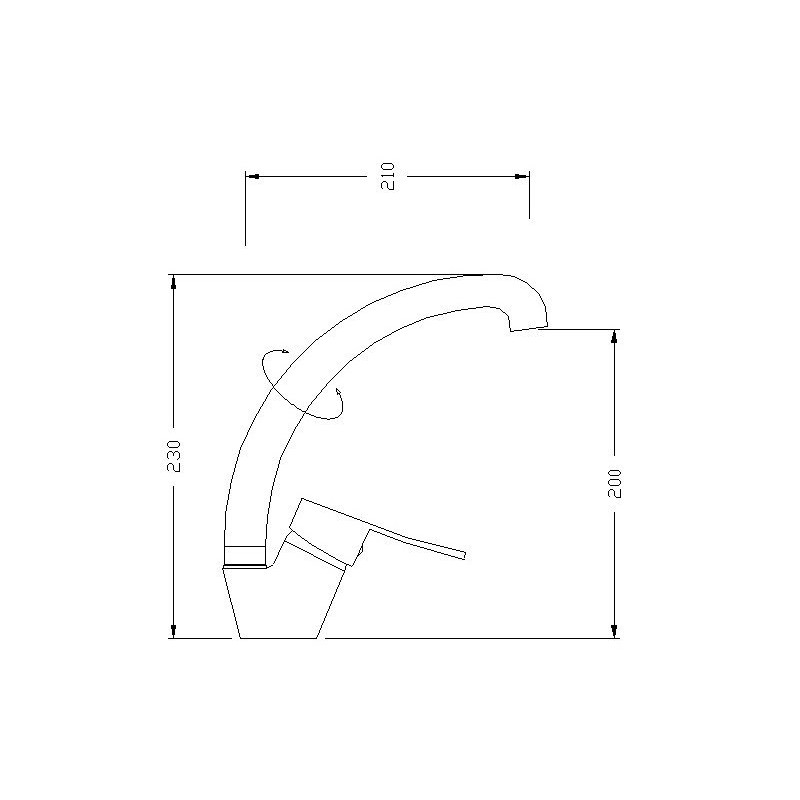 Bateria Zlewozmywakowa Madera 067D Chrom Jednouchwytowa z Ruchomą Wylewką