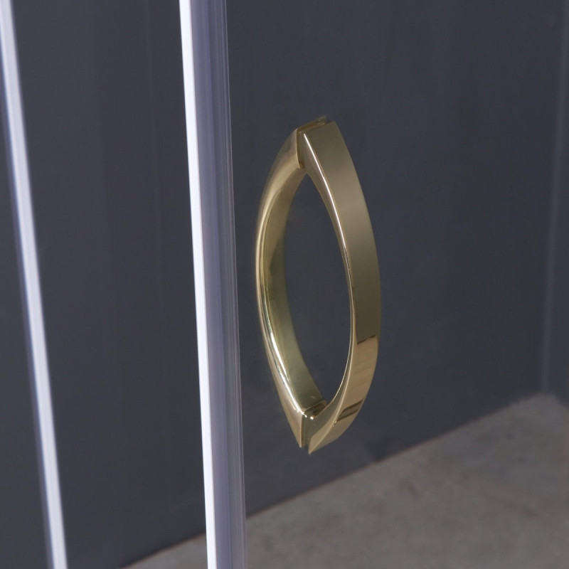 Luksusowa kabina STYLIO 90, szlachetna złota z transparentnym szkłem