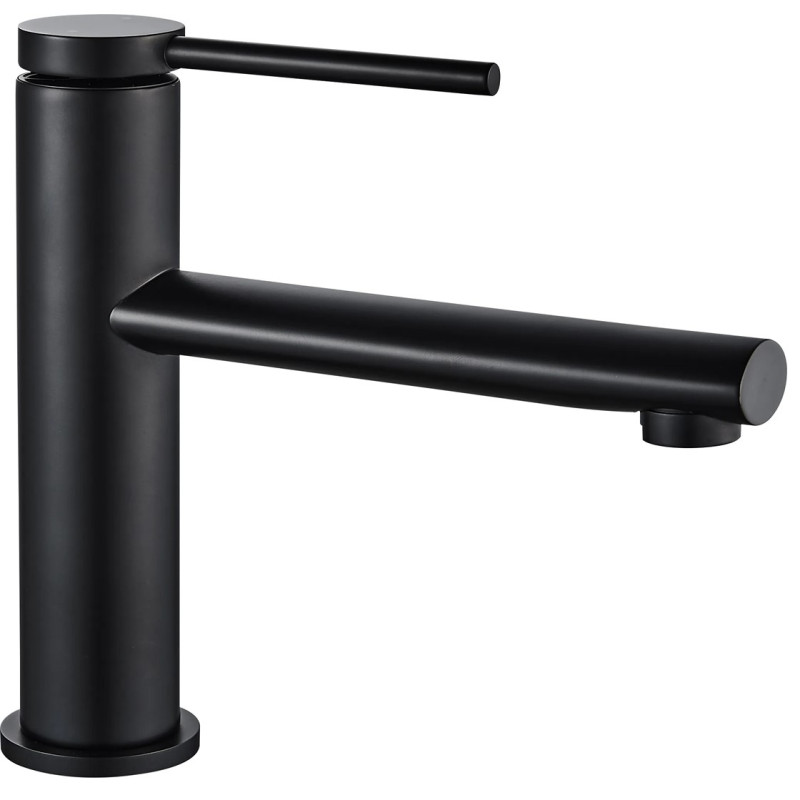 Nowoczesna Bateria Łazienkowa Umywalkowa Oval Czarna - Niska Elegancja dla Twojej Łazienki