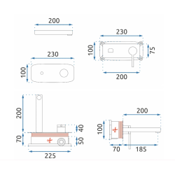 Elegancka Czarna Bateria Umywalkowa Podtynkowa OVAL + BOX od REA