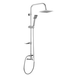 Stylowy Zestaw Prysznicowy Deante Joko Square z Baterią, Chromowany Elegancik