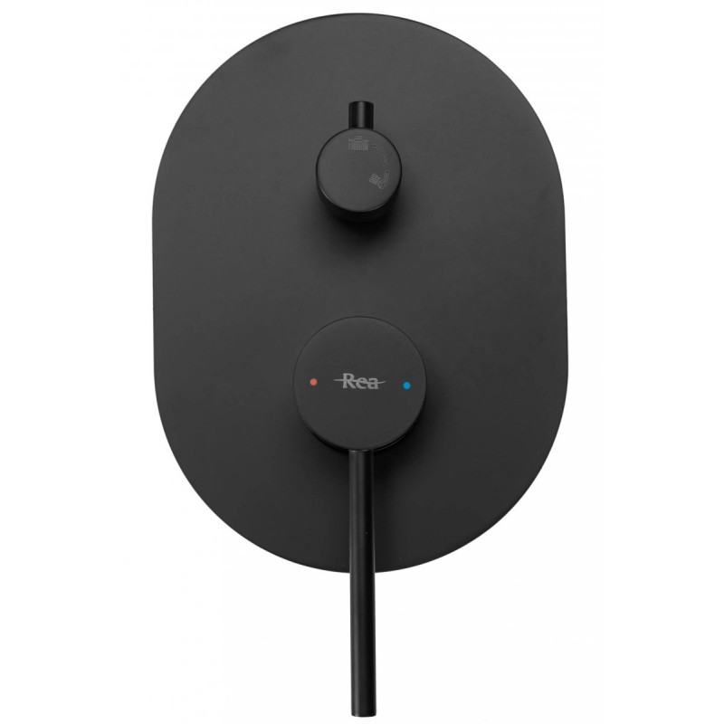 Elegancki Zestaw Natryskowy OVAL Czarny z ECO Box - Nowoczesny Styl Łazienki