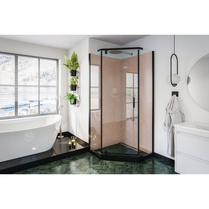 Nowoczesna Kabina Prysznicowa STYLIO NEW 80, Elegancki Design - Transparent/Czarny