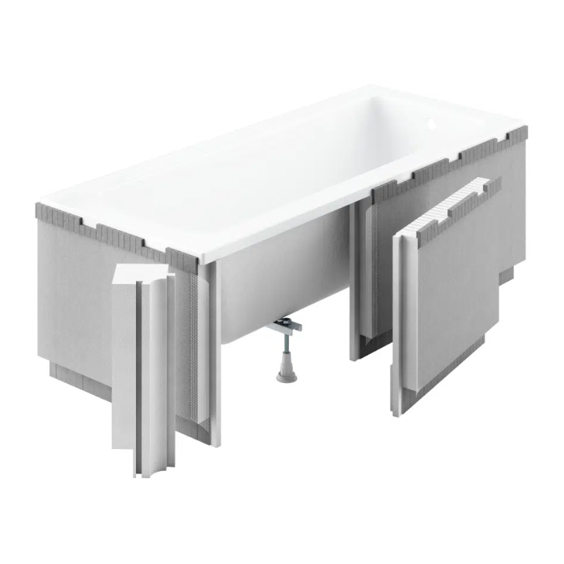 Nowoczesna obudowa LED z styropianu do prostokątnych wanien - Elegancja i funkcjonalność!