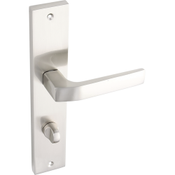 Satynowa klamka Bingo WC na szyldzie długim - elegancja i funkcjonalność dla Twojego wnętrza!