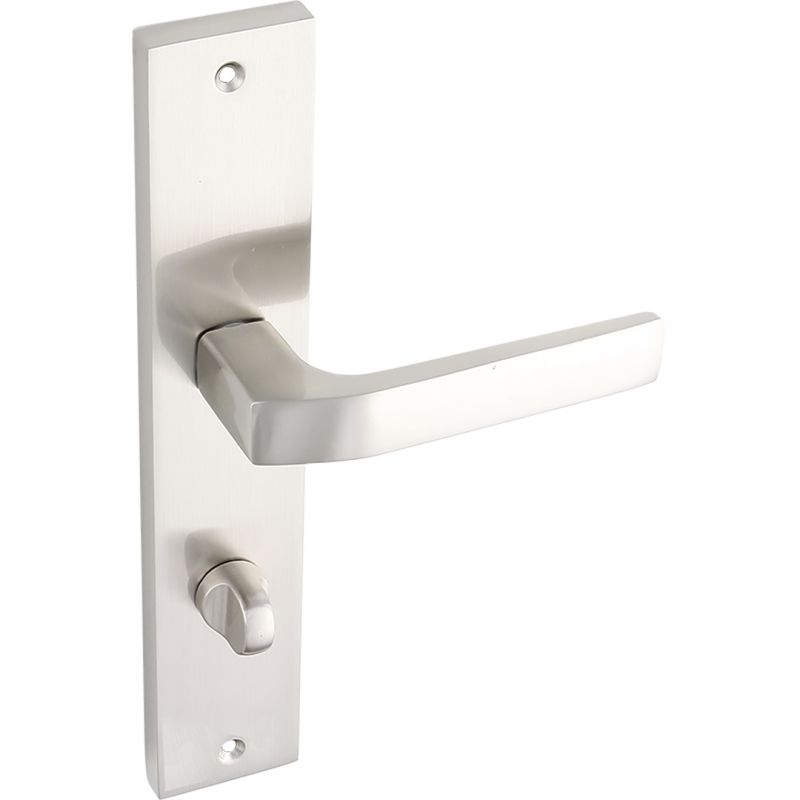 Satynowa klamka Bingo WC na szyldzie długim - elegancja i funkcjonalność dla Twojego wnętrza!