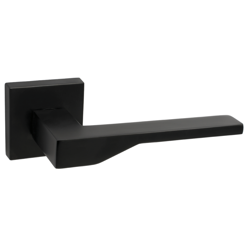 Elegancka Klamka AREUS Czarna na Rozecie - Stylowa Klasyka do Drzwi Wewnętrznych