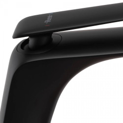 Czarna Bateria Umywalkowa Jager Modern Design, Niska Stojąca - Styl i Elegancja do Łazienki