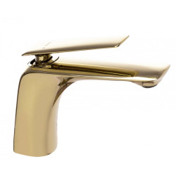 Złota Bateria Umywalkowa Jager Niska REA-B5120 - Luksusowy Styl i Wysoka Funkcjonalność