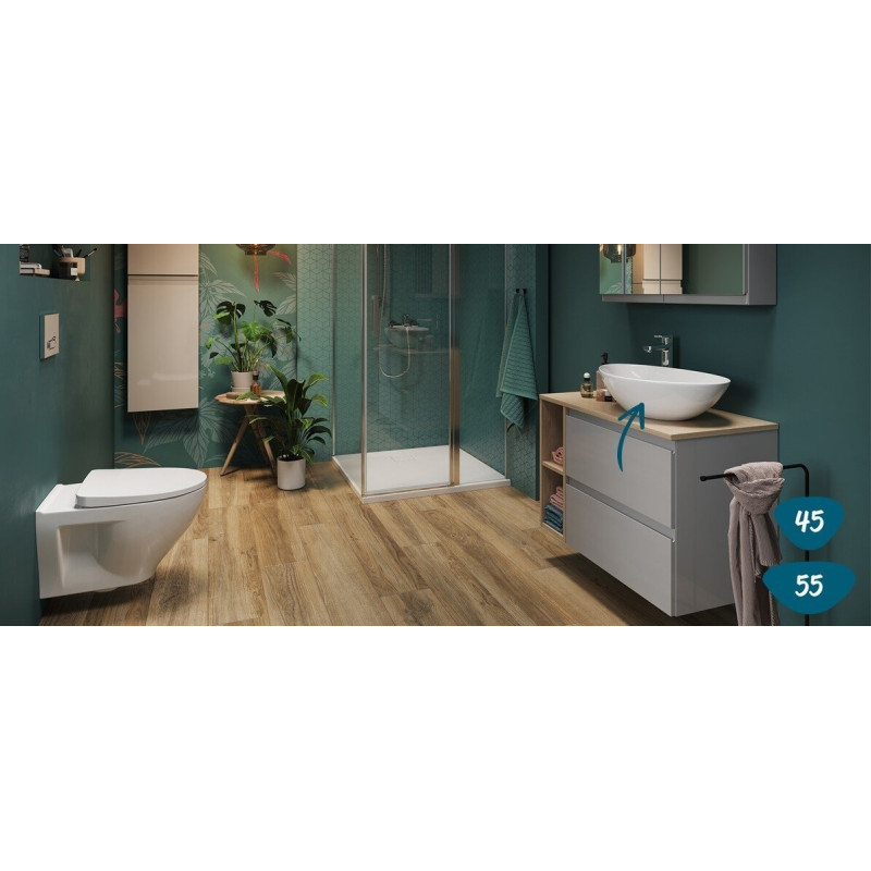 Nowoczesna umywalka ceramiczna Moduo 55 – elegancja i styl do Twojej łazienki!