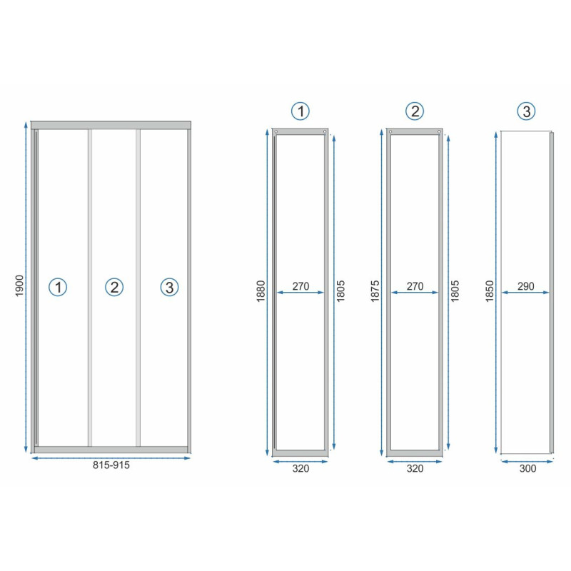 Drzwi prysznicowe Alex Black 100 - Elegancja i Funkcjonalność w Twojej Łazience