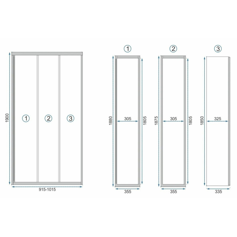 Drzwi prysznicowe Alex Black 100 - Elegancja i Funkcjonalność w Twojej Łazience