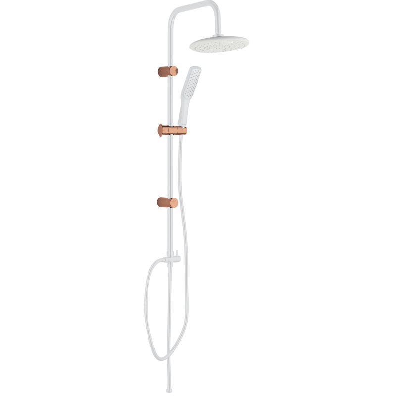 ALANIS Elegance: Kolumna Natryskowa w Białym i Różowym Złocie - Styl, Komfort, Jakość