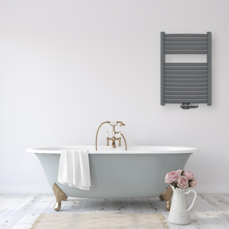 Nowoczesny grzejnik łazienkowy drabinkowy grafitowy 120 cm - model UG-02-120