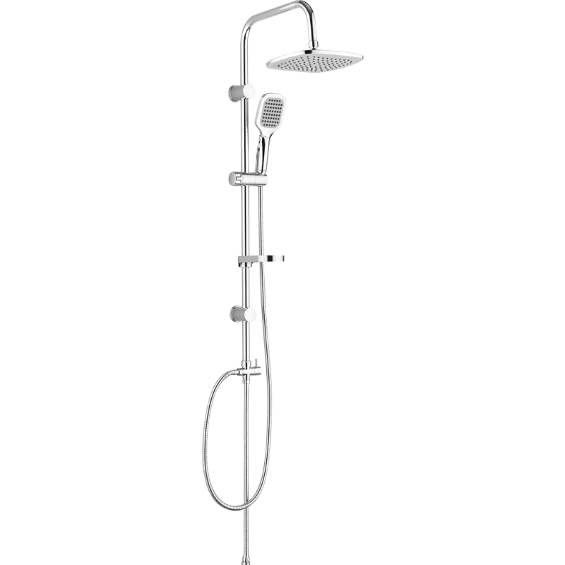 BORGO Chromowy Prysznic Premium: Kompletny Zestaw z Deszczownią i Systemem Antykamień