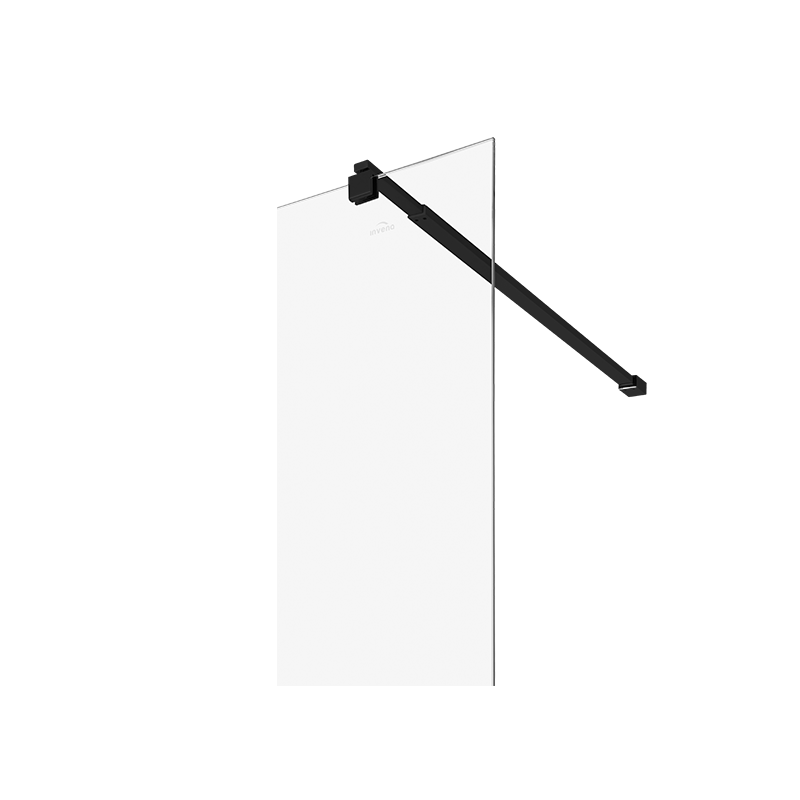 Invena Ścianka prysznicowa Walk-in Crystal Black 80 cm - Elegancja w Twojej Łazience