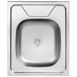 Zlewozmywak Inox 1-komorowy, Gładki, 60 cm - Wysokiej jakości do małych kuchni!