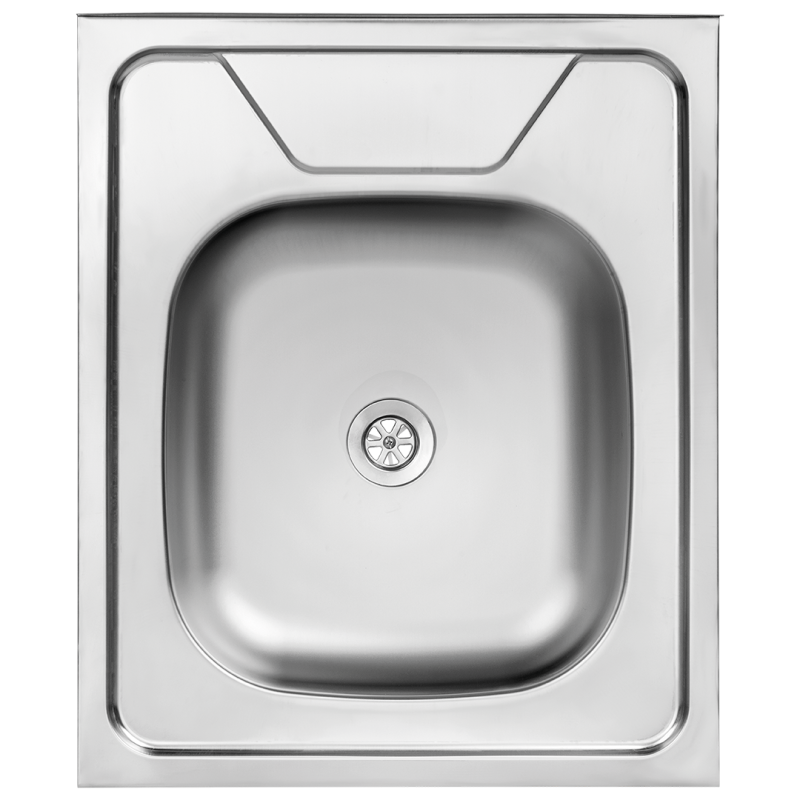 Zlewozmywak Inox 1-komorowy, Gładki, 60 cm - Wysokiej jakości do małych kuchni!