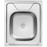 Zlewozmywak Inox 1-komorowy, Gładki, 60 cm - Wysokiej jakości do małych kuchni!