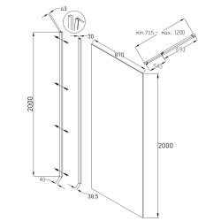Ekskluzywna Ścianka Prysznicowa Walk-in 90 cm Invena - Styl i Komfort w Twojej Łazience