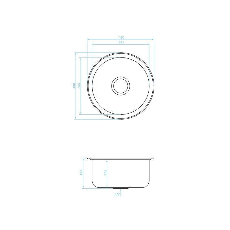 Zlewozmywak Jednokomorowy Inox 43cm z Syfonem – Wytrzymały i Stylowy do Każdej Kuchni!
