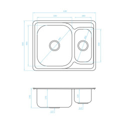 Zlewozmywak Junak Inox 1,5 Komory z Syfonem Odwracalnym – Elegancja i Funkcjonalność w Twojej Kuchni