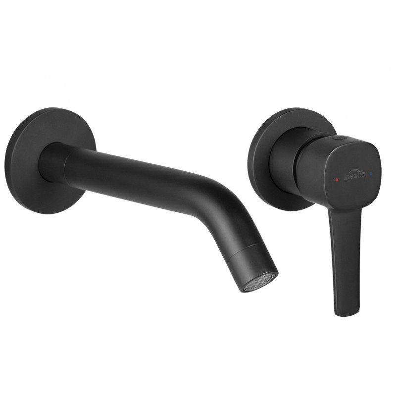 Glamour Black - Nowoczesna Bateria Umywalkowa Podtynkowa Deluxe BP-02-U04