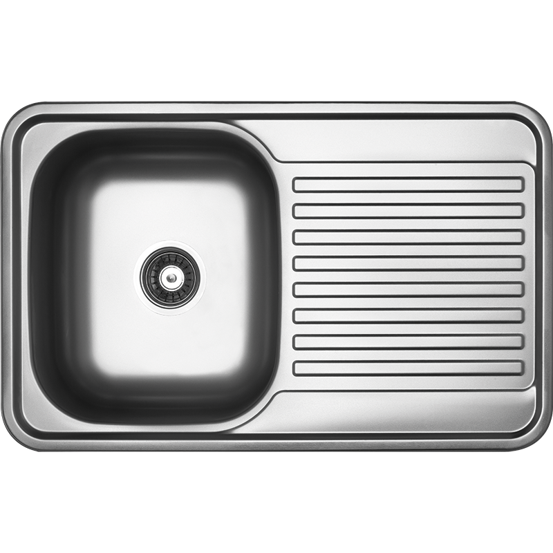 Stylowy Zlewozmywak FARO 1K z Ociekaczem, Odwracalny Inox, Antyszokowy & Przebarwieniowy