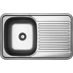 Elegancki Zlewozmywak FARO 1-komorowy z Ociekaczem, Stal Inox, Odwracalny, 780x480 mm