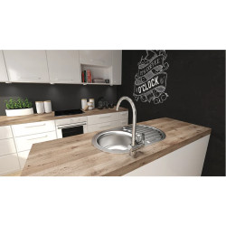 Elegancki Zlewozmywak FARO Inox 50x77 cm z Ociekaczem - Styl i Funkcjonalność w Twojej Kuchni