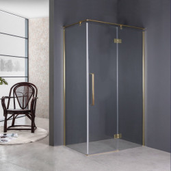Luksusowa Kabina Prysznicowa FRESH-LINE Złota 120x90 cm Prawa