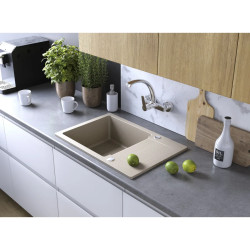 Kuchinox Celebes zlewozmywak granitowy beż 440x650 1-komorowy