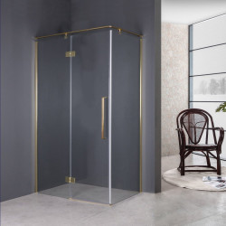 Złota Kabina Prysznicowa FRESH-LINE 100x80 Lewa - Elegancja do Twojej Łazienki