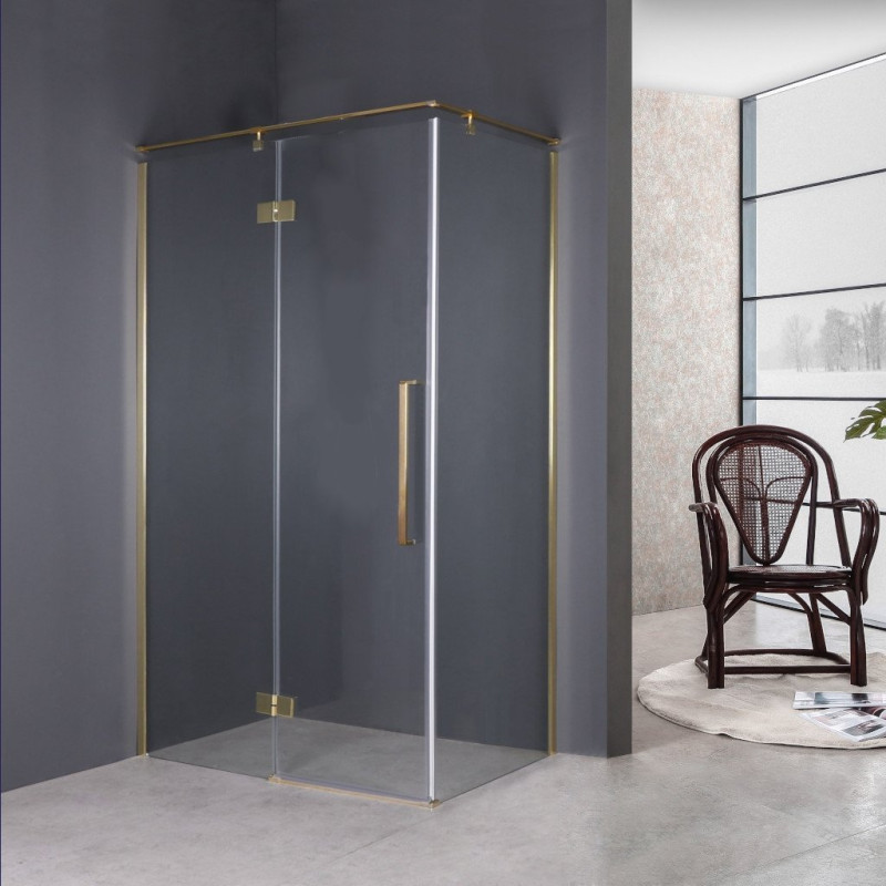 Złota Kabina Prysznicowa FRESH-LINE 100x80 Lewa - Elegancja do Twojej Łazienki