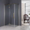 Złota Kabina Prysznicowa FRESH-LINE 100x80 Lewa - Elegancja do Twojej Łazienki