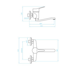 TIBI Chromowa Bateria Ścienna z Ruchomą Wylewką – Elegancja i Funkcjonalność