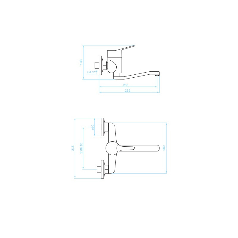 TIBI Chromowa Bateria Ścienna z Ruchomą Wylewką – Elegancja i Funkcjonalność