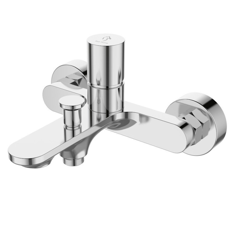 Elegancka Bateria Wannowa Bluo w Chromie - Stylish Design, Perfect for Your Bathroom!