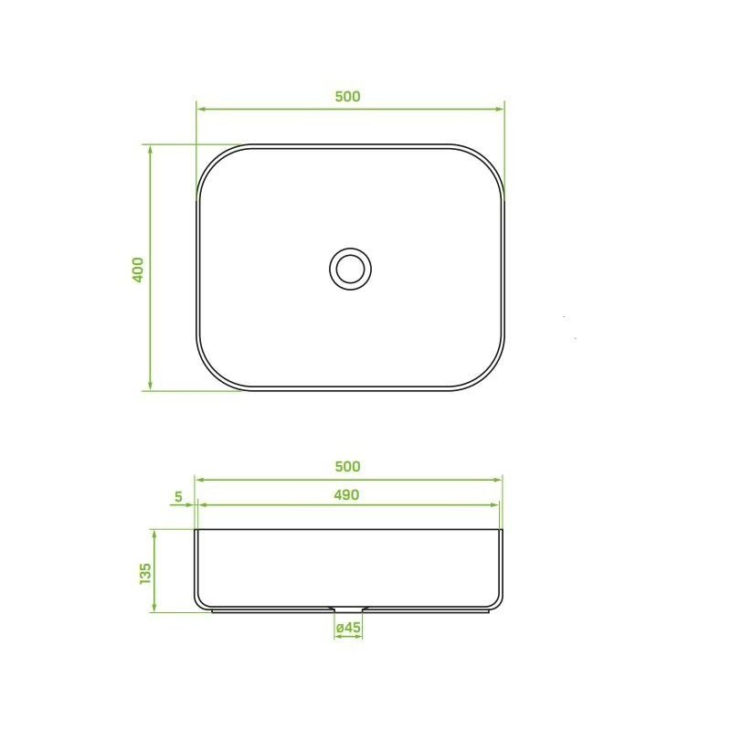 Luksusowa umywalka nablatowa Mogami 50x40 – elegancja czerni i bieli