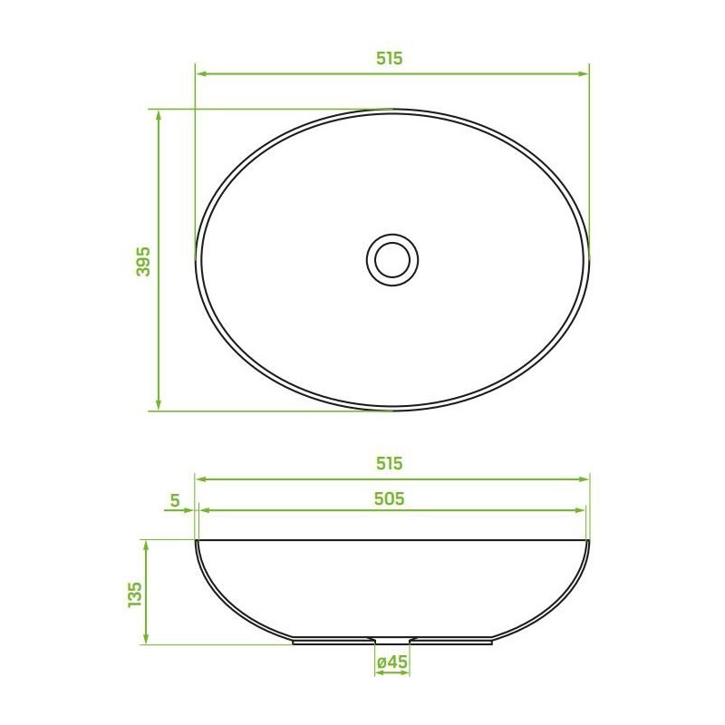 Laveo Desna umywalka nablatowa ceramiczna biała
