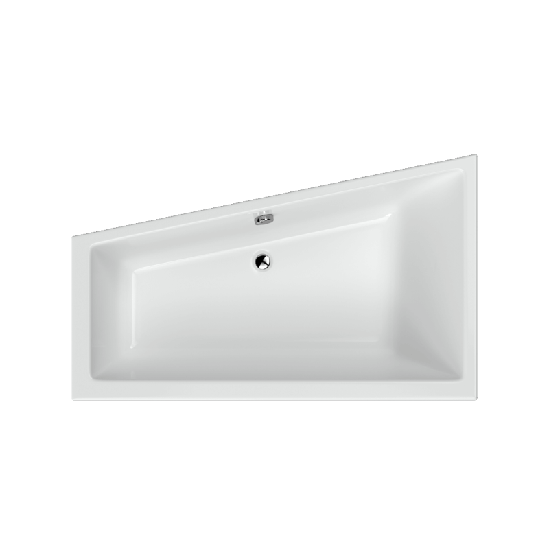 M-Sfera Slim wanna narożna 160x95 cm lewa, biały połysk