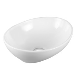 Laveo Desna umywalka nablatowa ceramiczna biała