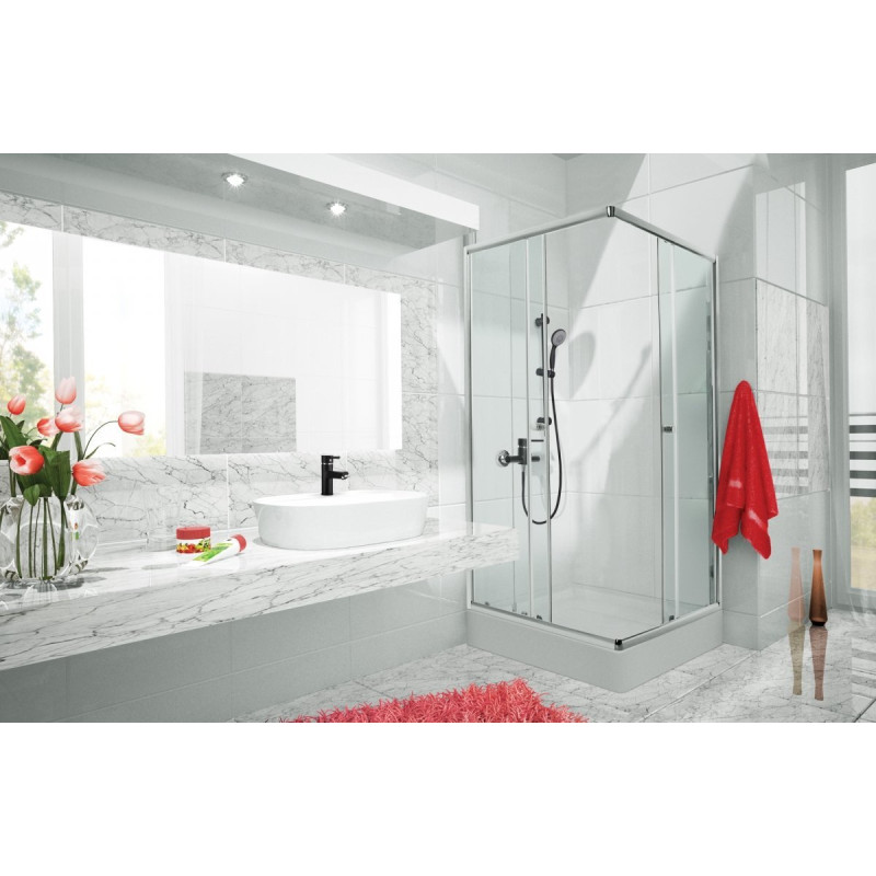 Elegancka Kabina Prysznicowa Parla 80x80 - Transparentna Stylowa Invena