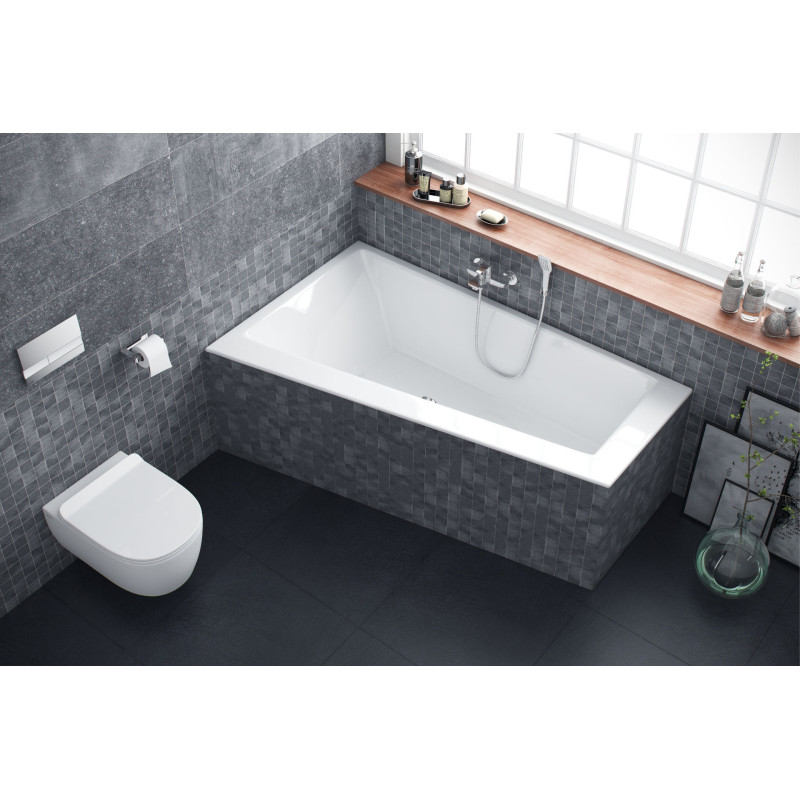 Sfera Slim wanna narożna 170x100 cm prawa, bialy połysk