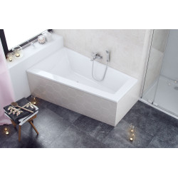 Sfera Slim wanna narożna 170x100 cm prawa, bialy połysk