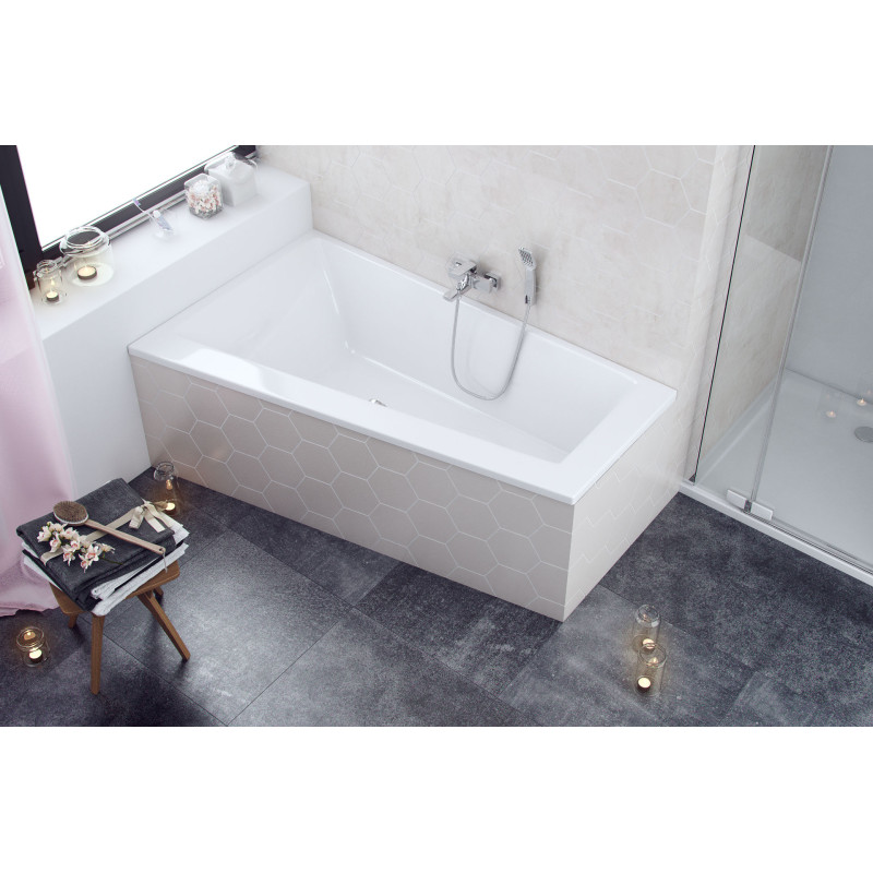 Sfera Slim wanna narożna 170x100 cm prawa, bialy połysk