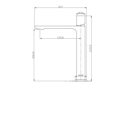 Elegancka wysoka bateria umywalkowa Bluo czarna - styl i funkcjonalność